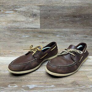 Sperry top Sider Authentic 2-Eye Classic Brown 0195115 Men's Size 13M